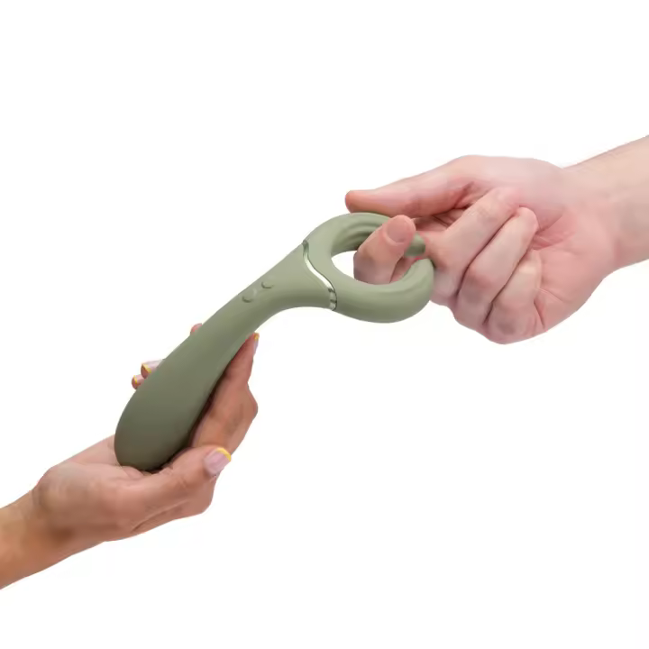 Platanomelón - Vibrador Juguete Erótico para Parejas, 32 Formas de Uso, Inclusivo, Sumergible y Recargable - Craby Verde - 1
