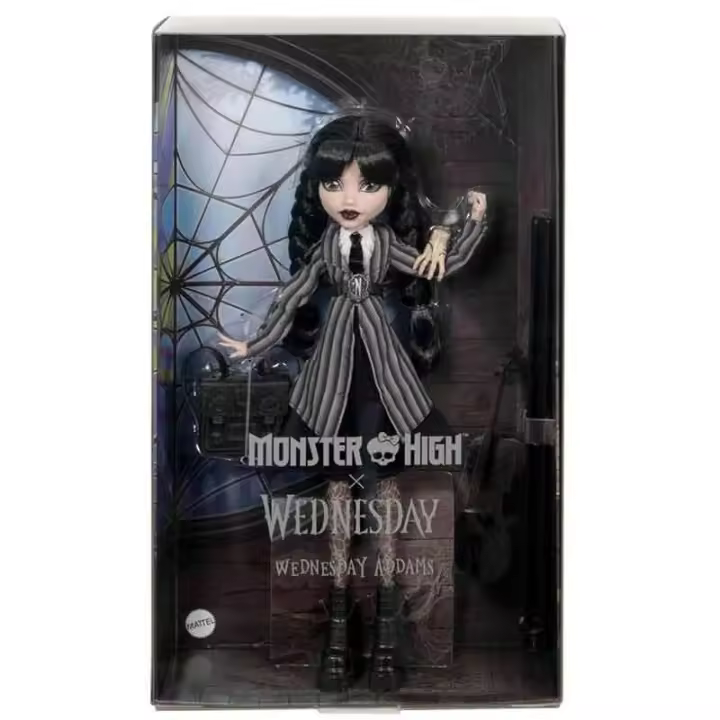Monster High Miércoles Addams con el Uniforme de la Academia Nevermore (Mattel HXJ04) Mattel - 1