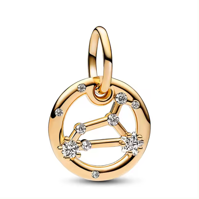 Pandora Charm Colgante con un recubrimiento en oro de Zodiaco Leo 762725C01 , para Mujer - 1