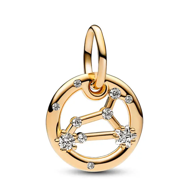 Pandora Charm Colgante con un recubrimiento en oro de Zodiaco Leo 762725C01 , para Mujer - 1