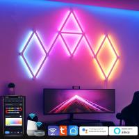 Lámpara De Pared Inteligente WIFI LED RGBIC Barra De Luz DIY Decoración De Ambiente Para Dormitorio Y Sala De Juegos Iluminación Nocturna Con Música Y TV - details 0