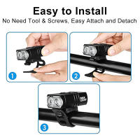 Luz De Bicicleta Frontal 2T6 LED Recargable Por USB 1000LM Lámpara MTB De Montaña Accesorios Para Ciclismo Luz Trasera - details 11