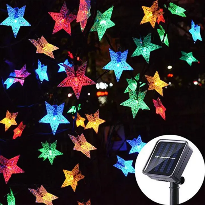 Luces De Cadena Solar Estelares Para Decoración De Jardín Y Exterior 100/50/20 LEDs Luces De Navidad Para Bodas Y Fiestas - 1