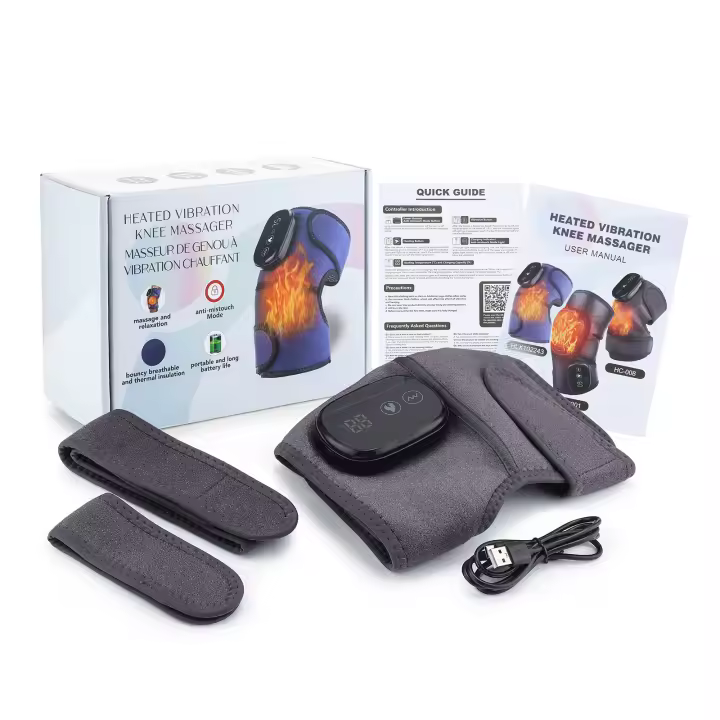 Masajeador de rodillas con batería de larga duración, almohadillas calefactoras para rodillas, calentador de piernas frío, calefacción eléctrica, compresa caliente y moxibustión para rodillas, instrumento de fisioterapia. - 1