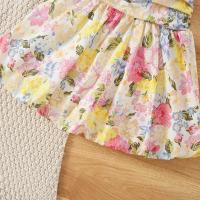 Vestido De Verano Para Niñas Romántico Sin Mangas En Algodón Con Floral Vestido De Bebé Para Regalo En Talla A-Line Longitud De Rodilla - details 5