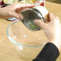 Stainless Steel Food Can Strainer Sieve Press Can Colander, Metal Can Drainer for Tuna, Beans or Vegetables, Dishwasher Safe - details 3