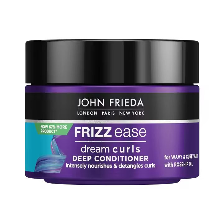JOHN FRIEDA - Mascarilla Frizz Ease Dream Curls 100 ml, Mascarilla de Pelo, para Rizos Perfectos, Definidos e Hidratados, Aporta Suavidad y Brillo, Sujeción Duradera - 1