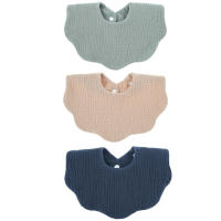 3pcs Bibs De Algodón Para Bebé Colores Sólidos Bandana De Ensalada Para Niños Y Niñas Toallas Para Lactancia Y Saliva - details 5