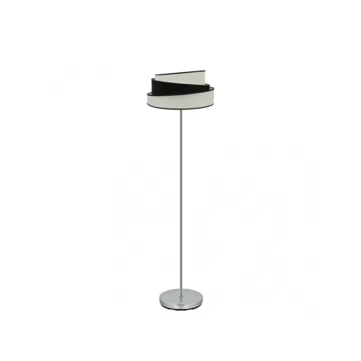 Fabrilamp - Pie Salon Hara 1xe27 Cromo/blanco-negro 162x40x40 Cm - 1