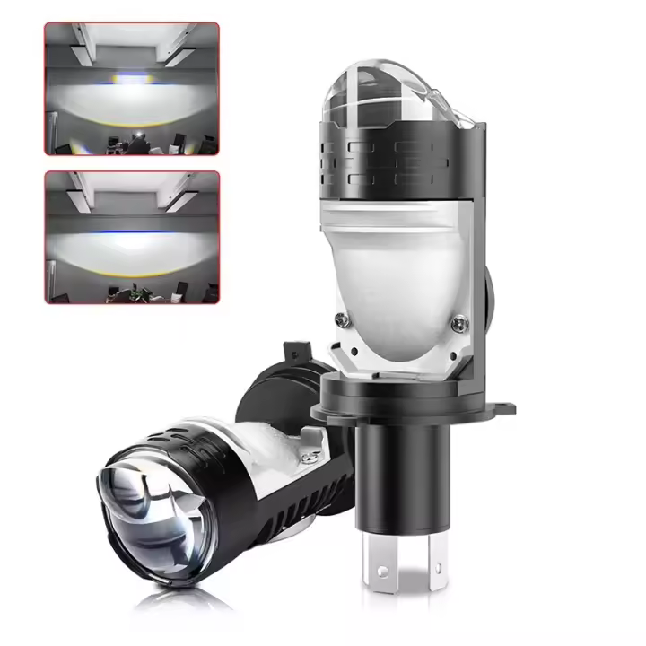 Lente H4 Proyector LED Faro De Coche Y Motocicleta 10000LM 100W Plug&Play Lámpara Turbo Fan Búlgara Inalámbrica Auto - 1
