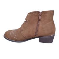 Botines de Mujer Cowboy, Camperos Camel, Otoño Invierno, Caña Baja, Tacón Bajo Ancho, Moda Joven Casual - details 2