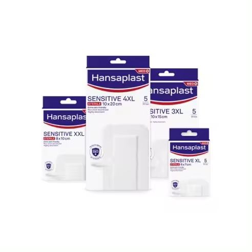 HANSAPLAST SENSITIVE XL APOSITO ESTERIL 5 UNIDADES 7 cm x 6 cm - 1