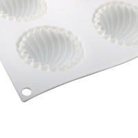 Molde De Galletas De Silicona Para Postres Y Panecillos Estilo Chino 6 Celdas Forma De Bao Empacado Textura De Vórtice Molde De Té De Azúcar - details 6