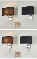 Lámpara De Pared De Tela E27 Con Interruptor Luz De Lectura LED Para Dormitorio Estudio Hotel Decoración Nórdica Moderna - details 10