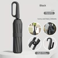 Paraguas Automático De Dos Propósitos Resistente Al Viento Y a La Lluvia UV Resistente Con Hebilla De Anillo Portátil Para Exteriores Para Adultos Tamaño 48-53cm - details 1