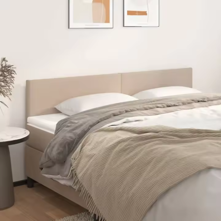 vidaXL Cabeceros 2 unidades cuero sintético capuchino 90x5x78/88 cm - 1