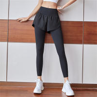 Leggings De Yoga Para Mujer Cintura Alta 2-en-1 Fitness Quick Dry Levantamiento De Glúteos Running Deporte Compresión Moistur - details 2