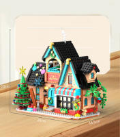 Bloques De Construcción Creativos Con Estrella Y Casa De Navidad Iluminada Mini Bloques De Construcción Para Juguete - details 4