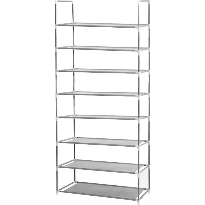 CONFORTIME - ESTANTERÍA MULTIUSOS 8 BALDAS 136X56.5X26.5CM - Estantería Robusta y Espaciosa - Estantería Versátil para Organizar - Estantería Moderna para Decorar - Estantería Práctica y Funcional - Estantería Ajustable para Adaptarse a tus Necesidades - 1