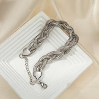 Pulsera De Acero Inoxidable Retro De Moda Delicada Para Uso Diario Regalo Ideal Para Vacaciones Y Citas Tipo De Cadena: Snake Clasp: Abrazadera De Lobster Estilo: Vintage - details 5