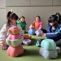 Piedras De Equilibrio Para Niños Juego De Entrenamiento De Equilibrio Antideslizantes Forma De Flor Stackables Para Promover Las Habilidades De Coordinación - details 3