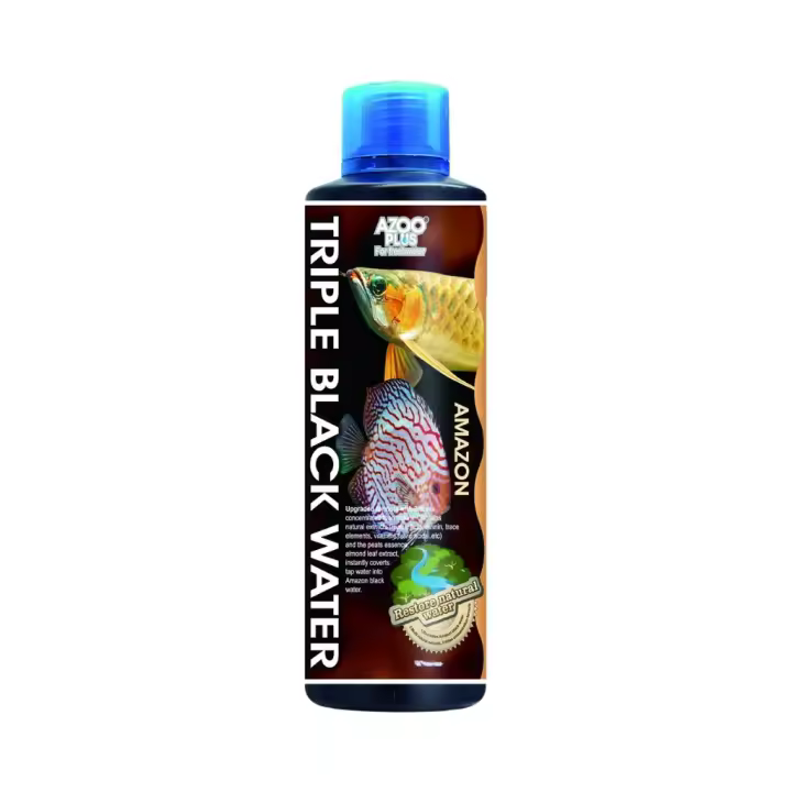 AZOO PLUS - Triple Black Water (250 ml) - Acondicionador de Agua para Peces Amazónicos o Aguas Ácidas (Especializado Agua Dulce) - 1