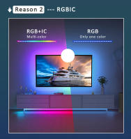 Tira De LED RGBIC Wifi Flujo De Agua 24V 5M 10M 15M 20M Control Por App Alexa Iluminación Decorativa 5050 Pixel Para Sala De Estar - details 3