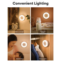 Lámpara Nocturna LED De Toque Ahorradora De Energía Recargable Por USB Con Imán Para Pared Luz De Aisle Para Dormitorio Estilo Moderno Tamaño round - details 11