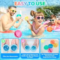 12 globos de agua reutilizables, autosellantes y magnéticos para niños y adultos. - details 2