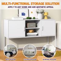 Mueble de metal Blanco, aparador y Casillero Caja Fuerte, Estructura metálica robusta, Color Blanco elegantemente, Altura 75 cm x ancho 120 cm x profundidad 40 cm - details 7