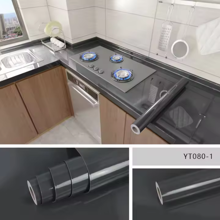Pegatina De Papel Tapiz Para Cocina Impermeable Y Antideslizante Estilo Europeo Adhesiva Para Encimera Y Armario Renovación De Azulejos - 1