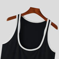 Camiseta De Gimnasio Para Hombre Verano Estilo Delgado Sin Mangas Deporte Moda Ajustada Vestido De Correo Patchwork Talla S-2XL - details 13