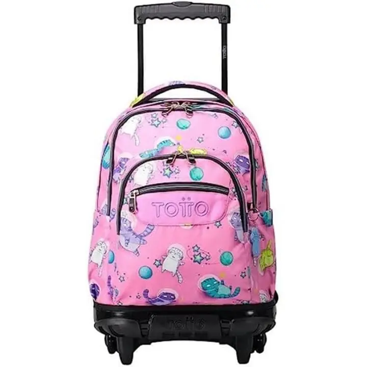 Totto Mochila Escolar Con Ruedas Renglones Gatos Astronautas Ma03eco006-2310p-9i9 Unisex 26.21 L - 1