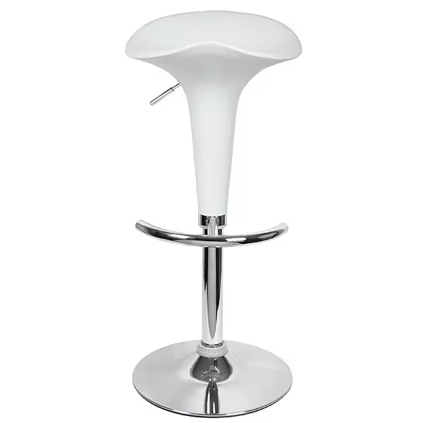 Taburete NORMAN ( L ), cromado, abs blanco - 1