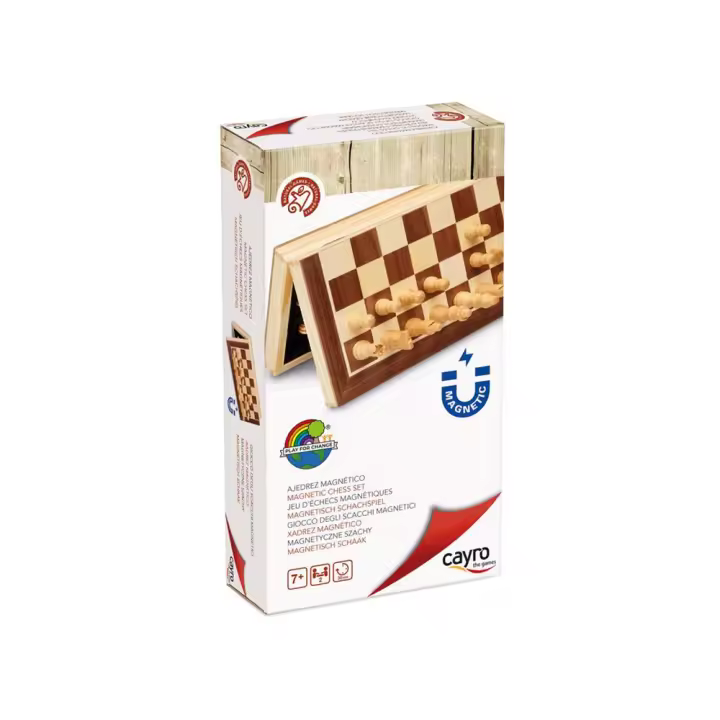 Juego Ajedrez Magnético Marquetería "Fsc" 17x30x6 (Cayro 600) - 1