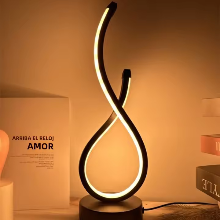 Lámpara De Mesa LED Para Dormitorio Luz Nocturna Creativa Decorativa Para Restaurante Y Café Estilo Moderno Material Aluminio - 1