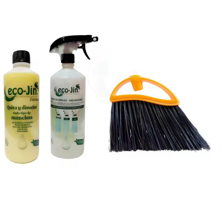 Ecojin a Elegir + Difusor + Nueva Escoba de Laboncler – Con Efecto Electrostático que Atrapa Pelos, Polvo y Pelusas con Eficiencia. Diseño con Base Ultrarresistente a Golpes, Rosca de Sujeción Fija - 1