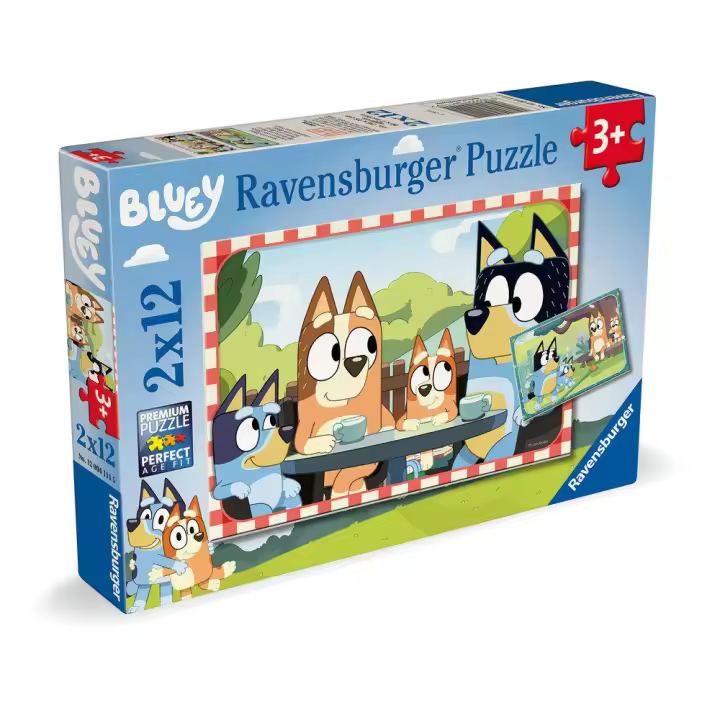 RAVENSBURGER PUZZLE 2X12 PIEZAS BLUEY 2 X 12 PIEZAS 19x27x3 Cms. - 1