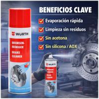 Würth Limpiador de Frenos Profesional Spray 500 ml – Limpieza Rápida Sin Residuos Para Discos, Tambor y Componentes Mecánicos - details 1