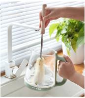 Cepillo De Limpieza Para Botellas De Vidrio Con Mango Largo Higiénico Y Ecológico Para Uso Doméstico En La Cocina - details 3