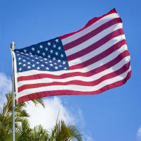 Bandera Estadounidense 150x90cm De Alta Calidad Poliéster Doble Cara Con Ganchos USA Flag Para Uso Nacional - details 0