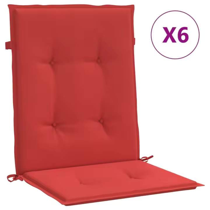Tela Oxford Rojo Silla Jardín respaldo Bajo 6 UDS - 1