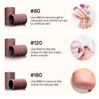 100 Piezas De Bandas De Pulido Para Uñas Con Grados 80/120/180/240 Herramienta Profesional De Manicura Adecuada Para Brocas De Taladro De Uñas De Acrílico Set - details 2