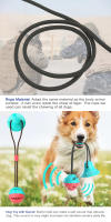 Juguete Interactivo Para Perros Grandes Bola Con Cordón De Absorción Chicle Juguete De Masticar Para Limpieza Y Dientes Para Golden Retriever Y Otros Grandes Mascotas - details 5