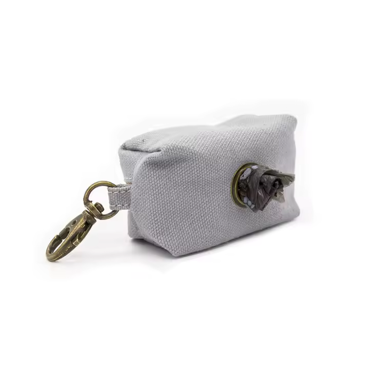 LADRAN GAUCHO - Estuche Portabolsas para Mascota GRIS - Hecho a mano, Diseño Exclusivo, Materiales de Alta Calidad - 1