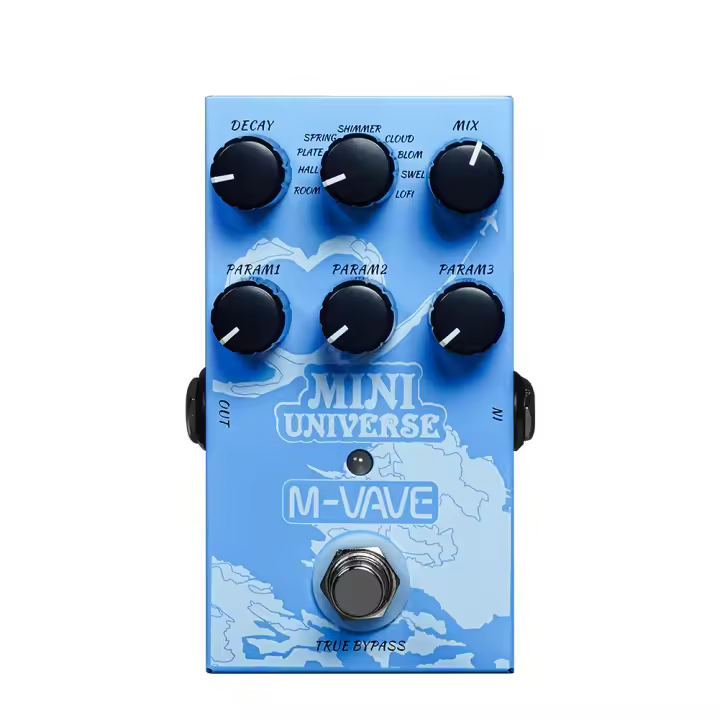 Pedal De Efectos M-vave Mini Universo Reverb Digital Analogico Para Guitarra Y Bajo Eléctrico 9 Sonidos De Reverb Pedal Puro Para Música Eléctrica - 1