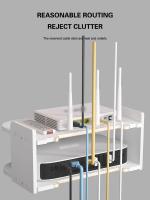 Estante Flotante Inalámbrico Con Enchufe Y Router Para Cableado Oculto Soporte De Pared Para TV Y Estuche De Alta Velocidad Organizador De Almacenamiento - details 2