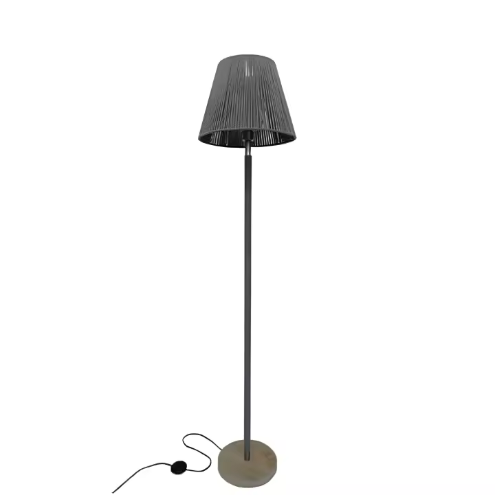 Lámpara de Suelo - HORSENS - Base de Madera - Casquillo E27 - 1