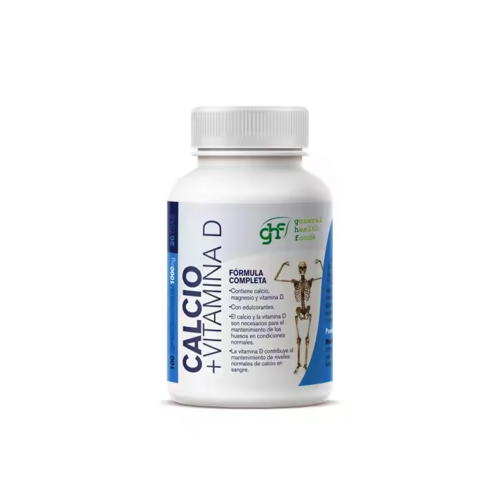 Calcio + Vitamina D masticable 1g 100 comprimidos GHF - 1