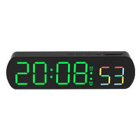 Reloj De Mesa Digital Con Control De Voz Alarma Dual Temporizador Modo Nocturno 12/24H LED Reloj De Pared Para El Despacho - details 10